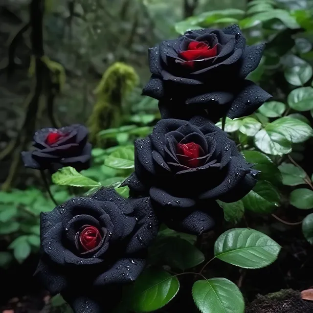 👍 higher quality -🌹Rare Black Red Rose Flower Seeds