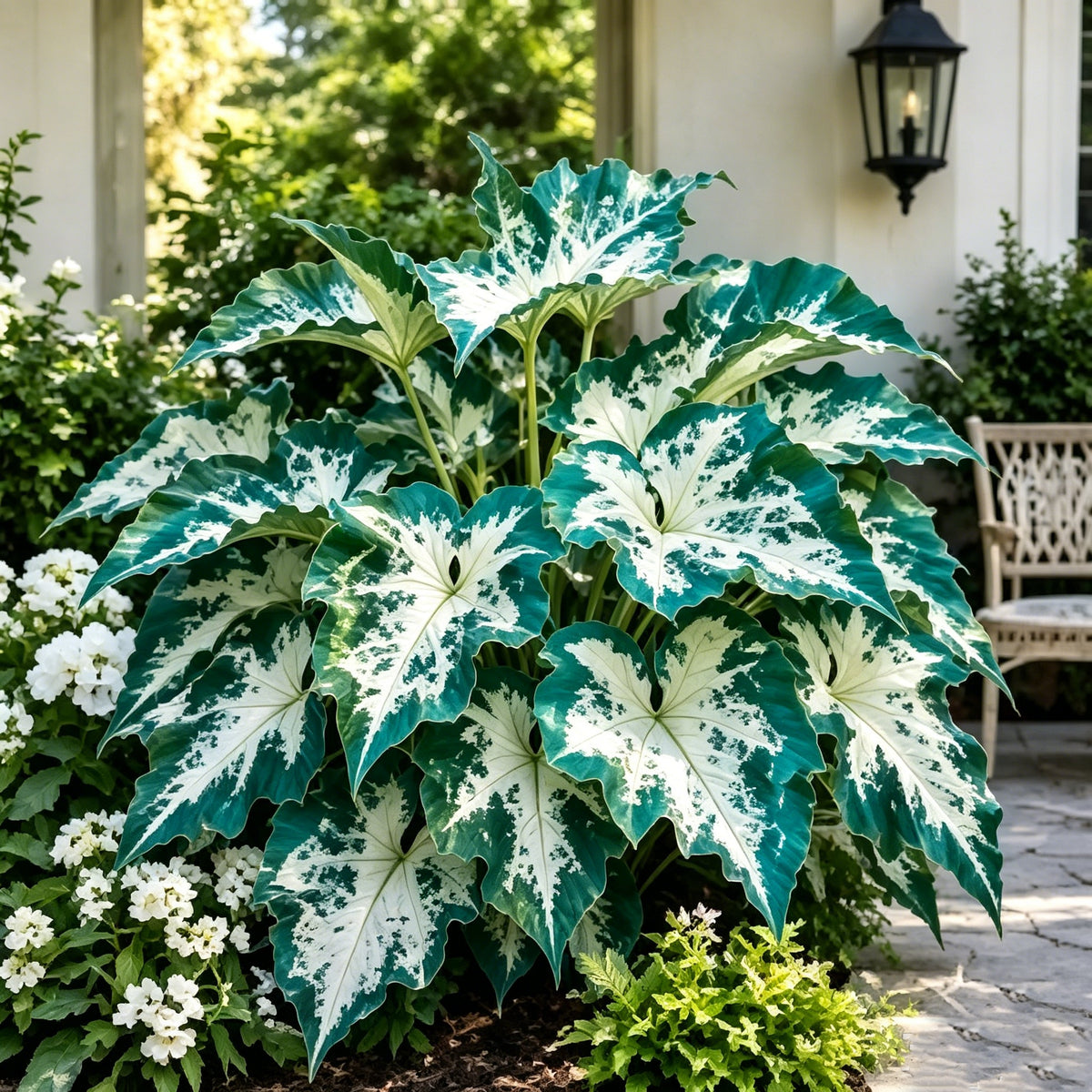 💖 Rainbow Beauty Caladium Bulbs – Lush Multicolor Leaves for a Dreamy Garden
