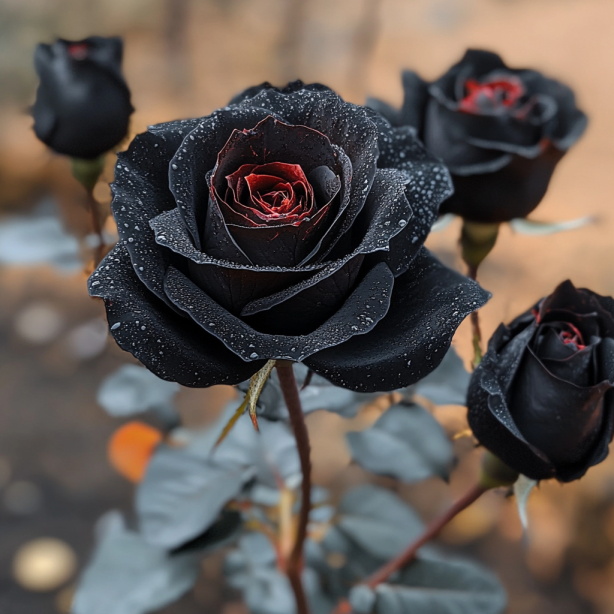 👍 higher quality -🌹Rare Black Red Rose Flower Seeds