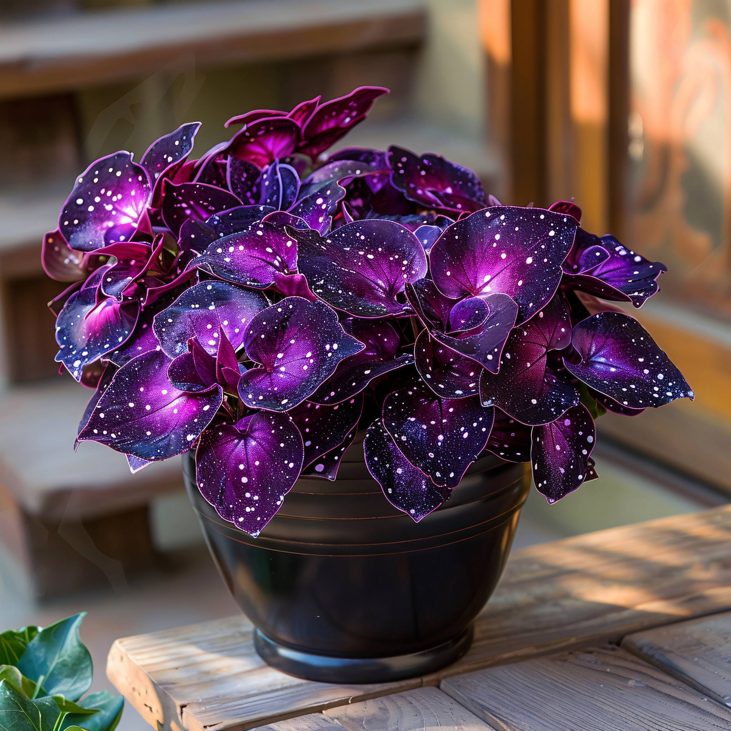 🌌 Rare Galaxy Polka Dot Begonia – Stunning Foliage for Stylish Spaces ☘️✨