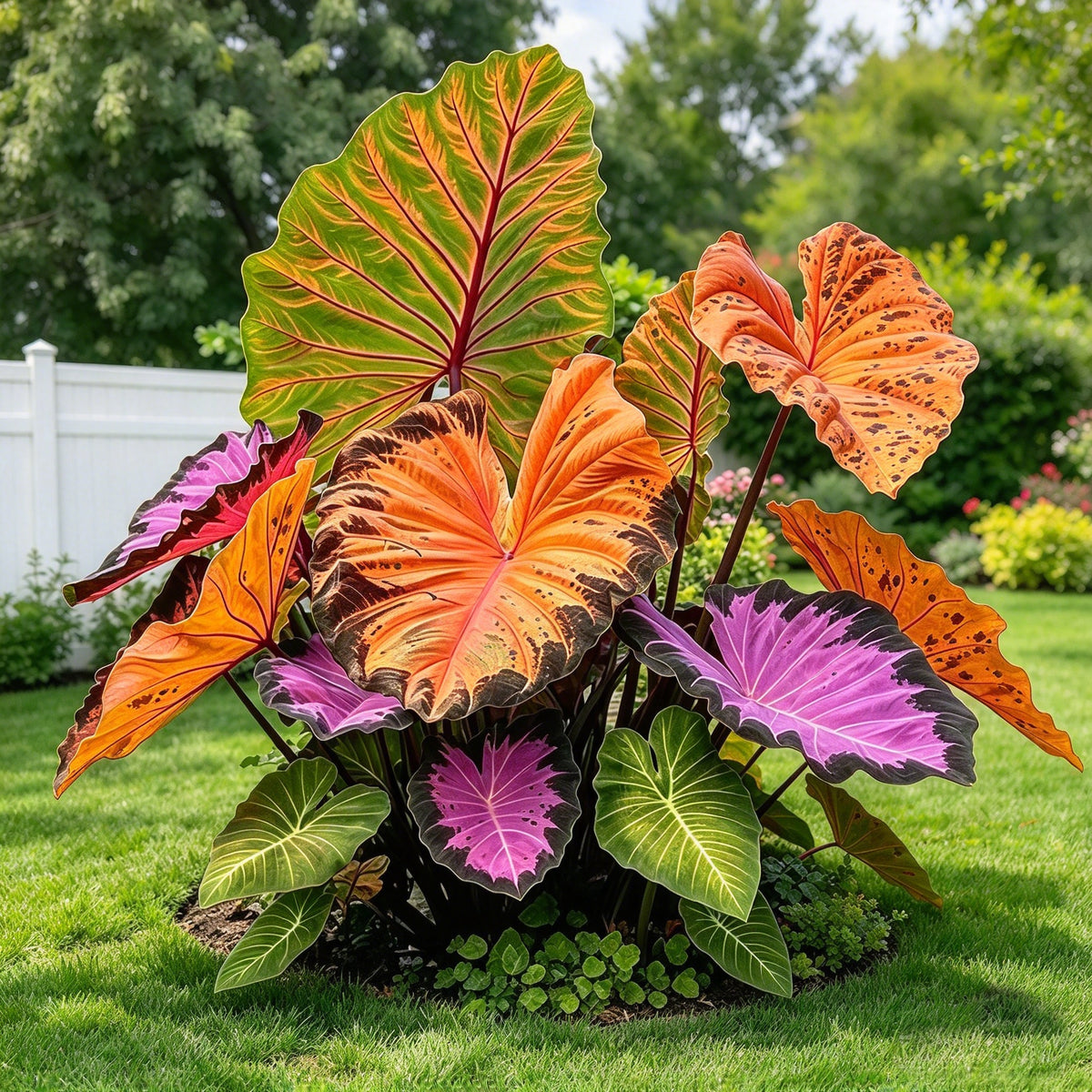 🎊 Giant Caladium Bulbs – Exotic Multicolor Foliage That Brightens Any Garden