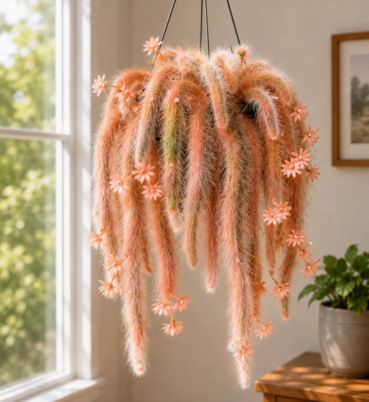 🌵 Rare Rainbow Monkey Tail Cactus Bulbs – Stunning Trailing Beauty for Home & Garden