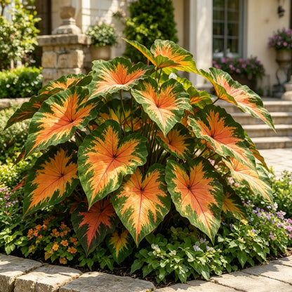 💖 Rainbow Beauty Caladium Bulbs – Lush Multicolor Leaves for a Dreamy Garden