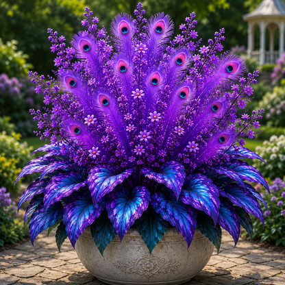 🦚 Rare Peacock Flame Hosta Bulbs🌿 – Exotic Colors & Brilliant Blooms for Your Garden