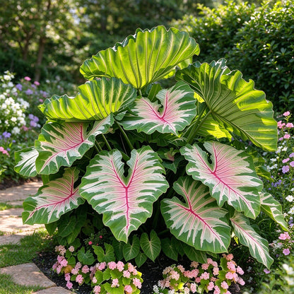 🎊 Giant Caladium Bulbs – Exotic Multicolor Foliage That Brightens Any Garden