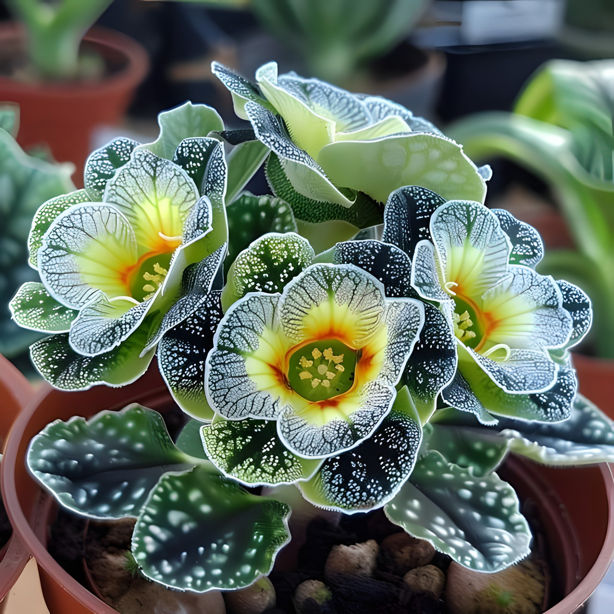 🌟 Neon Glow Begonia – Radiant Foliage for a Magical Garden