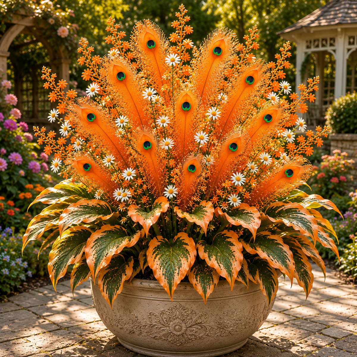 🦚 Rare Peacock Flame Hosta Bulbs🌿 – Exotic Colors & Brilliant Blooms for Your Garden
