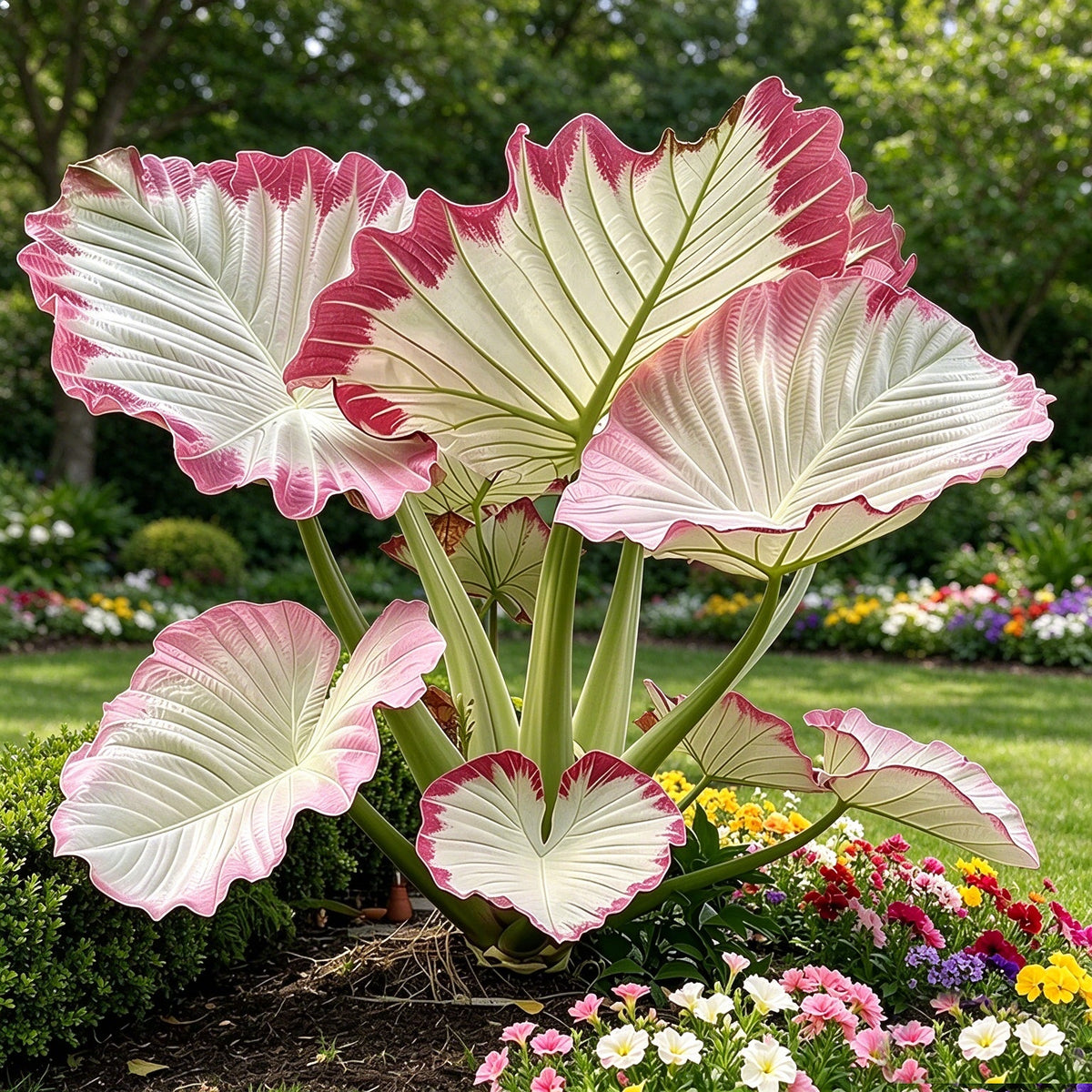 🎊 Giant Caladium Bulbs – Exotic Multicolor Foliage That Brightens Any Garden