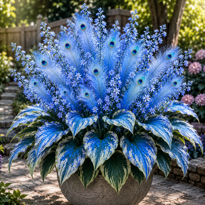 🦚 Rare Peacock Flame Hosta Bulbs🌿 – Exotic Colors & Brilliant Blooms for Your Garden
