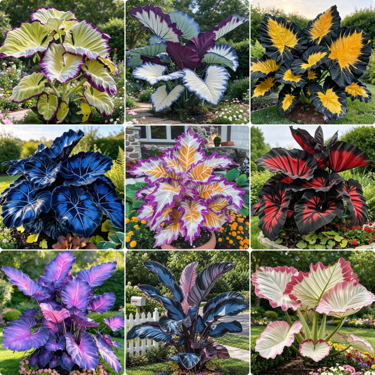 🎊 Giant Caladium Bulbs – Exotic Multicolor Foliage That Brightens Any Garden