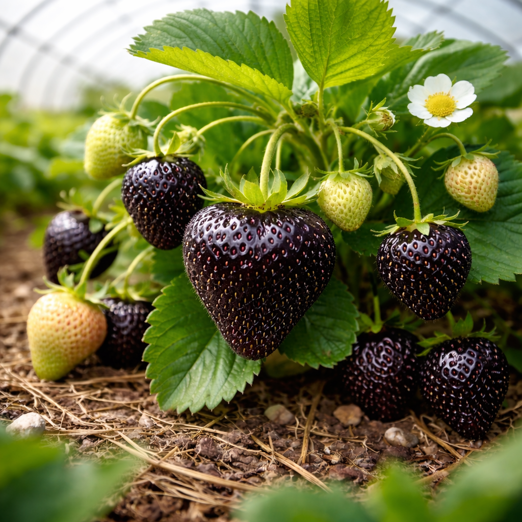 🍓Giant Black Diamond Strawberries Seeds – Sweet, Nutrient-Rich & Easy to Grow at Home