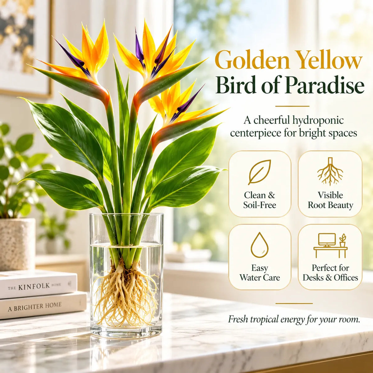 🕊️ Hydroponic Bird of Paradise – Grow Your Own Elegant Statement Plant