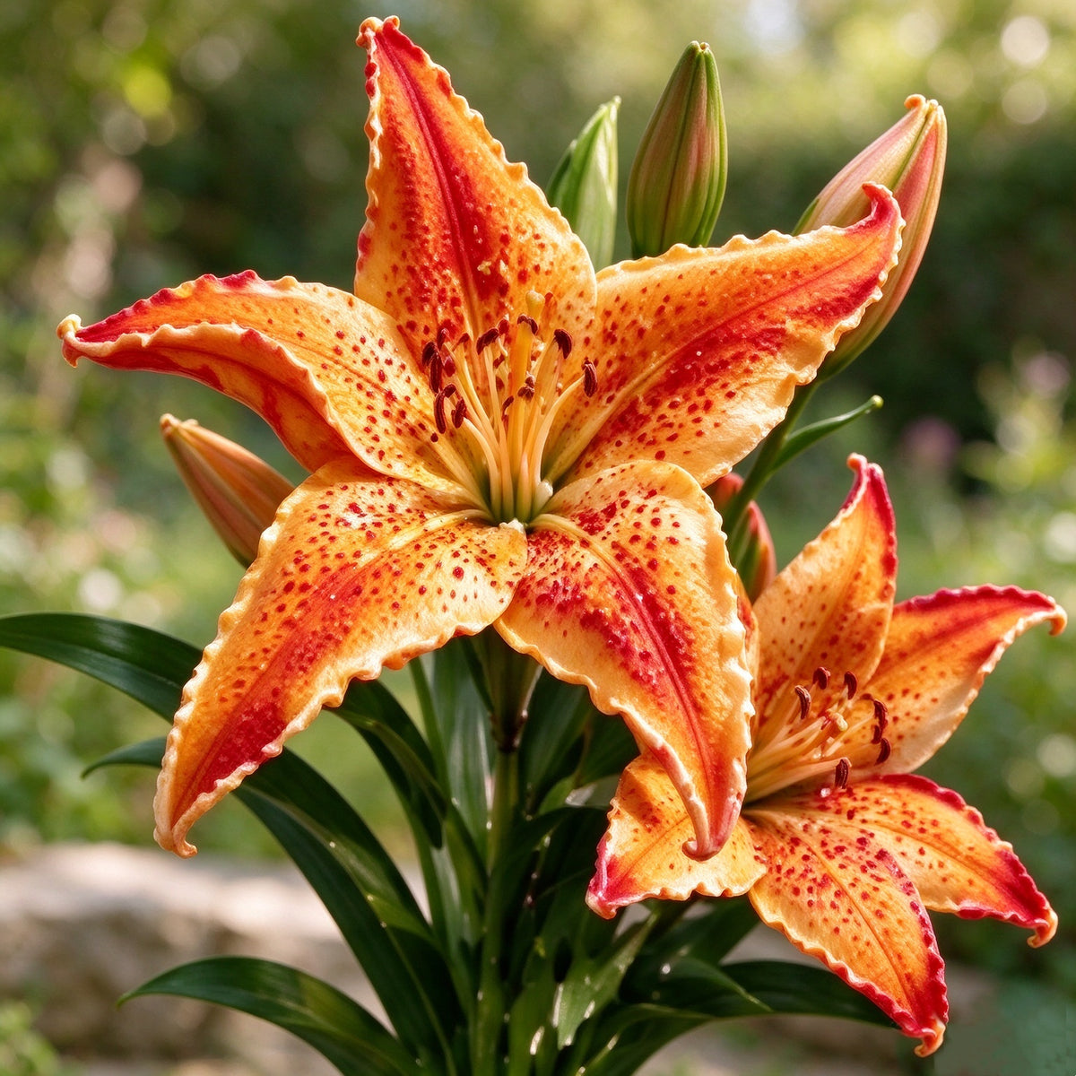 🌟 Rare Starfish Lily Bulbs – Stunning Multicolor Star-Shaped Blooms