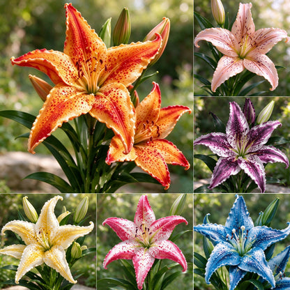 🌟 Rare Starfish Lily Bulbs – Stunning Multicolor Star-Shaped Blooms