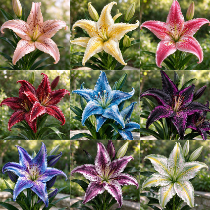 🌟 Rare Starfish Lily Bulbs – Stunning Multicolor Star-Shaped Blooms