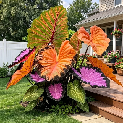 🔥 Premium Giant Caladium Bulbs 🌿🌈 Easy Care & Cold Hardy &Giant Leaves
