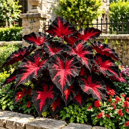 💖 Rainbow Beauty Caladium Bulbs – Lush Multicolor Leaves for a Dreamy Garden
