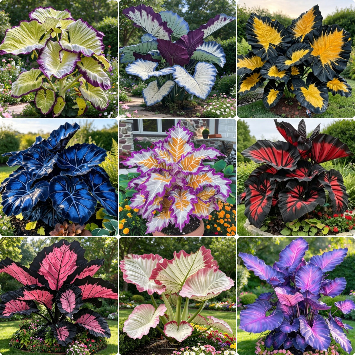 🎊 Giant Caladium Bulbs – Exotic Multicolor Foliage That Brightens Any Garden