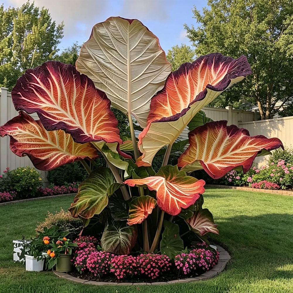 🎊 Giant Caladium Bulbs – Exotic Multicolor Foliage That Brightens Any Garden