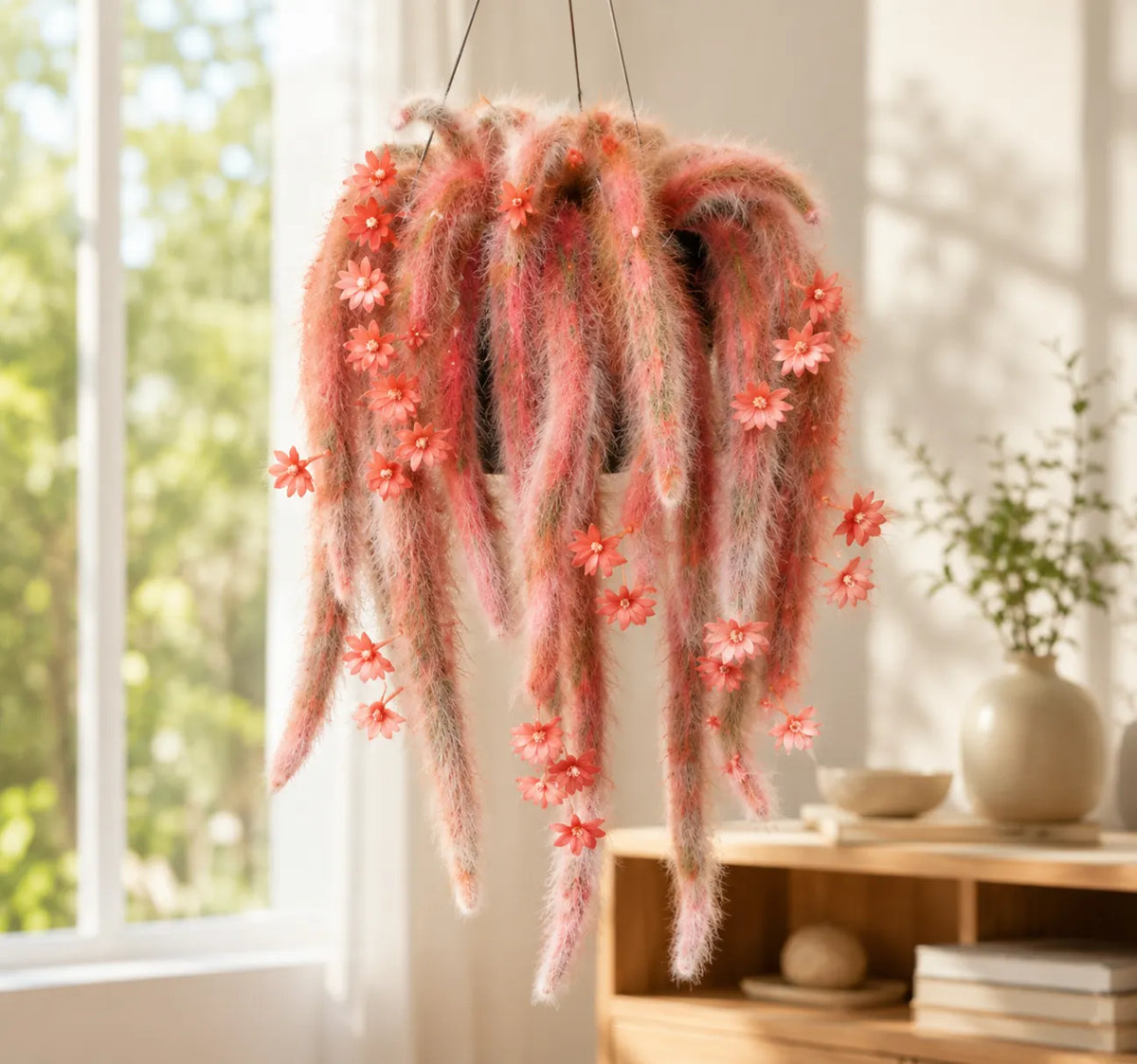 🌵 Rare Rainbow Monkey Tail Cactus Bulbs – Stunning Trailing Beauty for Home & Garden
