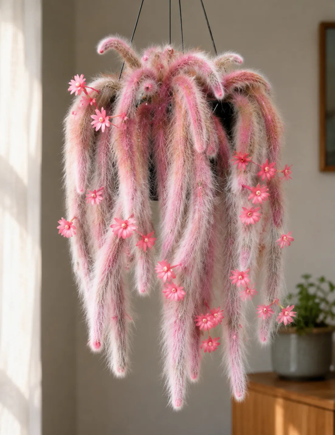 🌵 Rare Rainbow Monkey Tail Cactus Bulbs – Stunning Trailing Beauty for Home & Garden