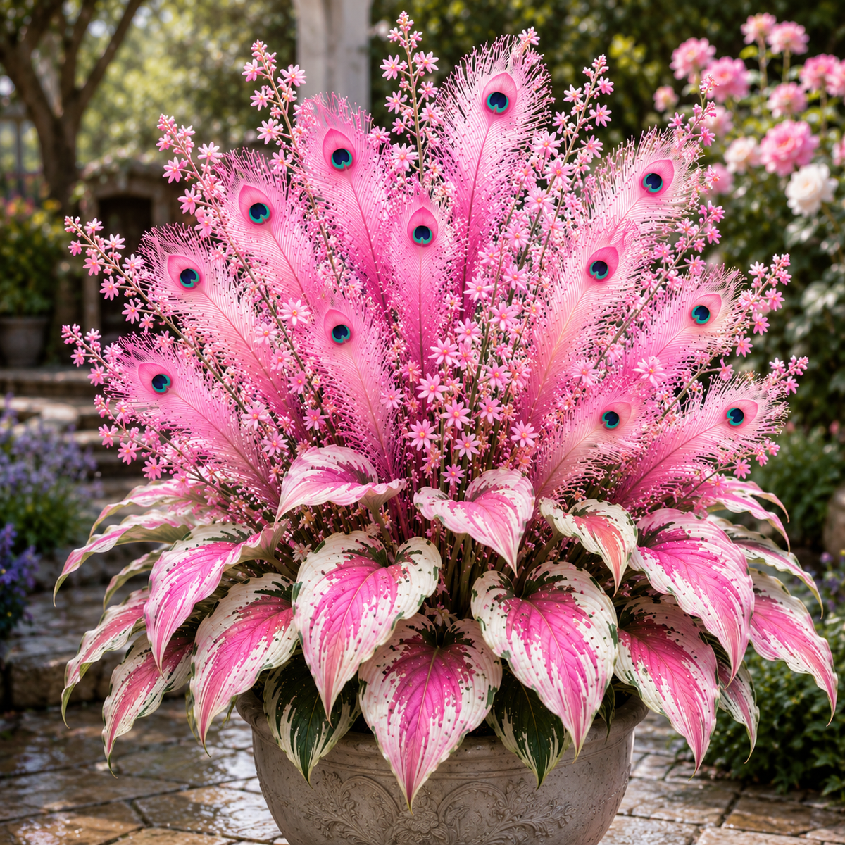 🦚 Rare Peacock Flame Hosta Bulbs🌿 – Exotic Colors & Brilliant Blooms for Your Garden