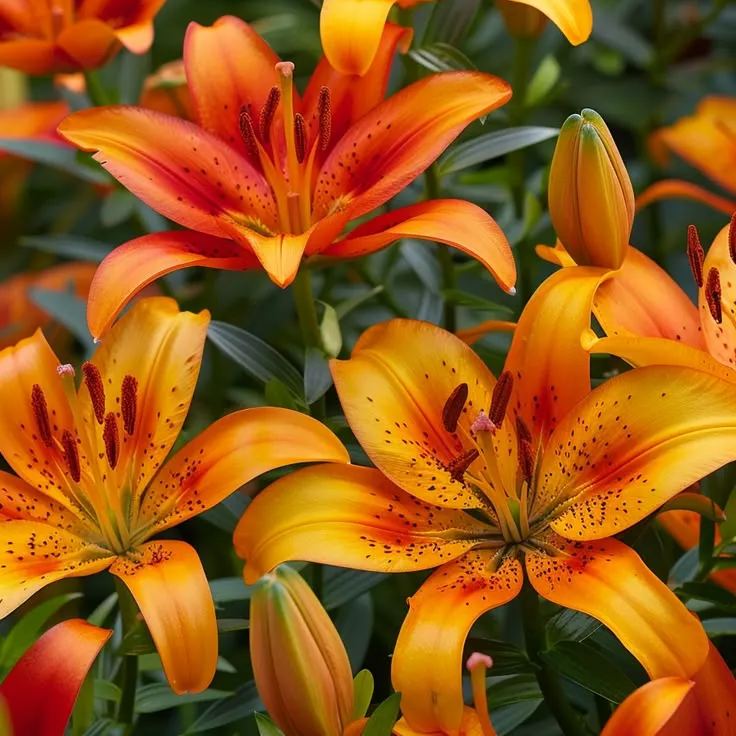 Red & Yellow Lily-Rare Exquisite Lily Bulbs 🌸